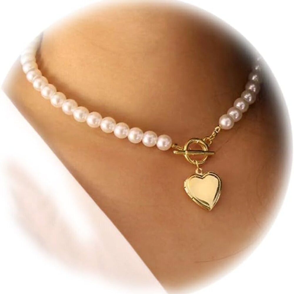 Love Heart Locket Necklace that Holds Pictures Polished Lockets Necklaces